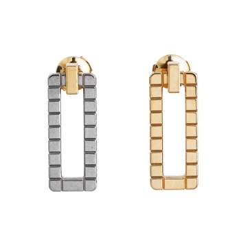 Pre Owned Chopard Ice Cube 18K Two Tone Gold Earrings