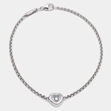 Pre Owned Chopard Happy Diamond Icons Diamond 18k White Gold Bracelet