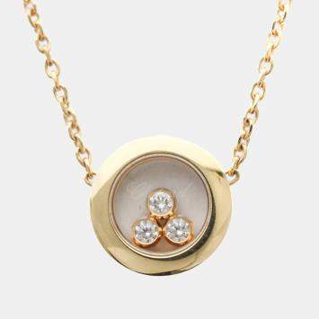 Pre Owned Chopard Happy Diamonds Icon 18K Rose Gold Diamond Necklace