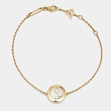 Pre Owned Chopard Happy Diamonds Icon 18k Yellow Gold Bracelet