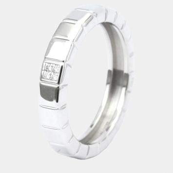 Pre Owned Chopard Ice Cube 18K White Gold Diamond Ring EU 60
