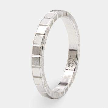 Pre Owned Chopard Ice Cube Diamond 18k White Gold Ring Size 49