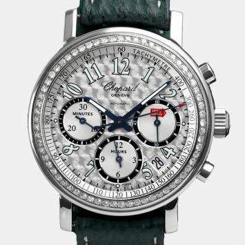 Chopard Customised Silver Diamond Mille Miglia 16/8331 Automatic Men's Wristwatch 39 mm