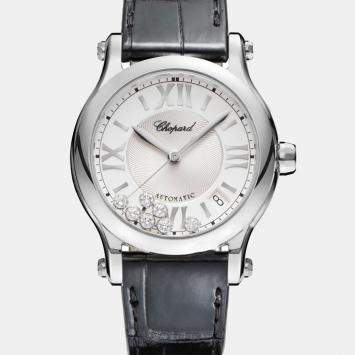 Pre Owned Chopard Silver Stainless Steel Happy Sport 278559 Automatic Women's Wristwatch 36 mm