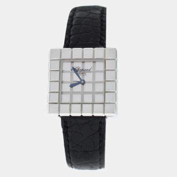 Pre Owned Chopard Ice Cube 127407 Quartz Silver Stainless Steel Women's Wristwatch 25mm