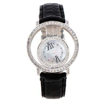 Pre Owned Chopard Mother of Pearl 18K White Gold Diamonds 20/7230 Women's Wristwatch 36 mm
