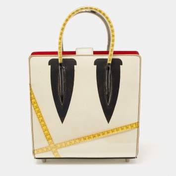 Pre Owned Christian Louboutin Multicolor PVC and Leather Small Paloma Loubicouture Top Handle Bag