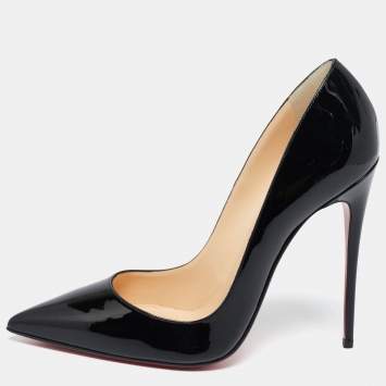 Pre Owned Christian Louboutin Black Patent Leather So Kate Pumps Size 39
