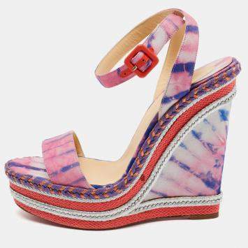 SHOES CHRISTIAN LOUBOUTIN SANDALS ESPADRILLES I LOVE 36 LEATHER BOX Red  ref.549838 - Joli Closet