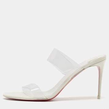 Pre Owned Christian Louboutin Transparent PVC Just Nothing Sandals Size 40