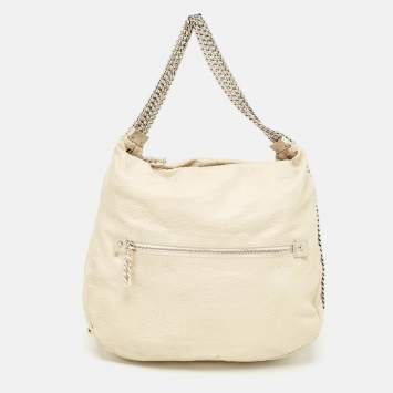 Christian Louboutin Cream Leather Mariana Hobo