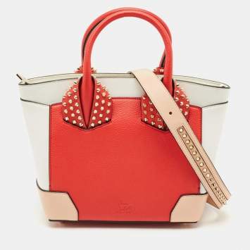 Pre Owned Christian Louboutin Tricolor Leather Small Eloise Satchel