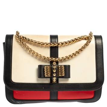 Pre Owned Christian Louboutin Tri Color Leather Sweet Charity Shoulder Bag