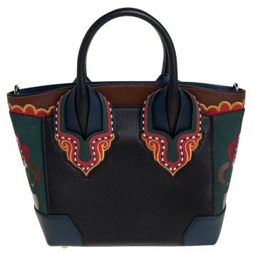 Pre Owned Christian Louboutin Multicolor Leather Small Embroidered Eloise Satchel