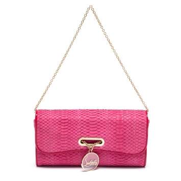 Pre Owned Christian Louboutin Grenadine Snakeskin and Patent Leather Riviera Chain Clutch