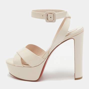 Pre Owned Christian Louboutin Pink Patent Leather Supramariza Sandals Size 36