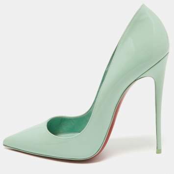 Pre Owned Christian Louboutin Green Patent Pigalle Pumps Size 40