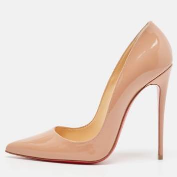 Pre Owned Christian Louboutin Pink Patent Leather So Kate Pumps Size 38