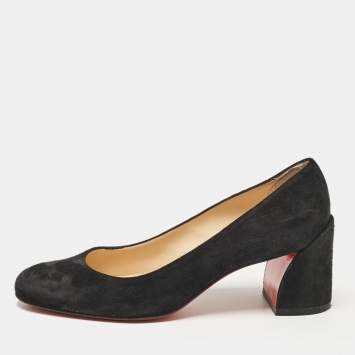 Pre Owned Christian Louboutin Black Suede Miss Sab Pumps Size 36