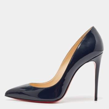Pre Owned Christian Louboutin Navy Blue Patent Leather So Kate Pumps Size 39