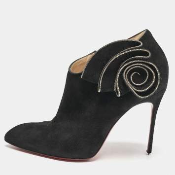 Christian Louboutin Black Suede Mrs Baba Booties Size 39