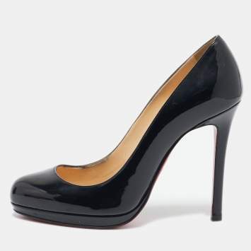 Christian Louboutin Black Patent Leather Filo Pumps Size 36