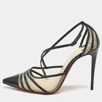 Christian Louboutin Black Leather Theodorella Pumps Size 38.5