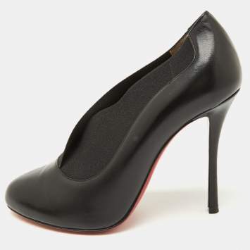 Christian Louboutin Black Band and Leather Toot Couverte Pumps Size 38