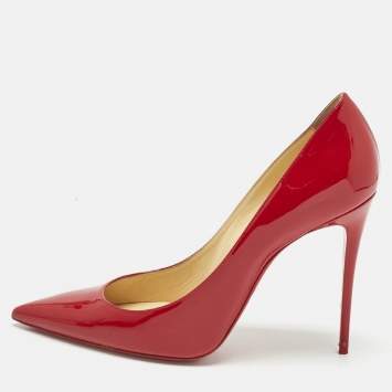 Christian Louboutin Red Patent Leather So Kate Pumps Size 41