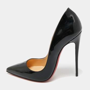 Pre Owned Christian Louboutin Black Suede So Kate Pumps Size 37