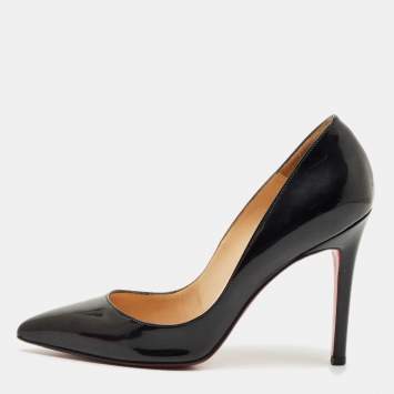 Pre Owned Christian Louboutin Black Patent Leather So Kate Pumps Size 36