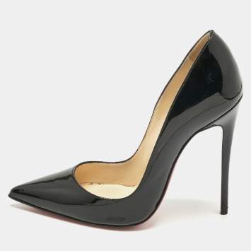 Pre Owned Christian Louboutin Black Patent Leather So Kate Pumps Size 35.5