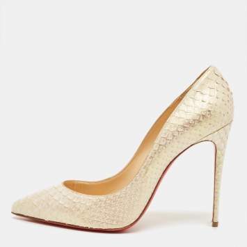 Christian Louboutin Black Python So Kate Pumps Size 34 Christian