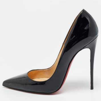 Pre Owned Christian Louboutin So Kate Size 39.5 Black Patent Leather Pumps