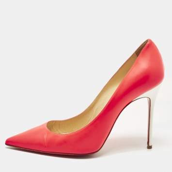 مملوكة مسبقًا Christian Louboutin So Kate Size 39 Pink/White Leather Pumps