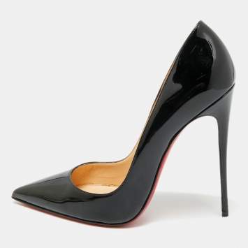 Pre Owned Christian Louboutin So Kate Size 40 Black Patent Leather Pumps