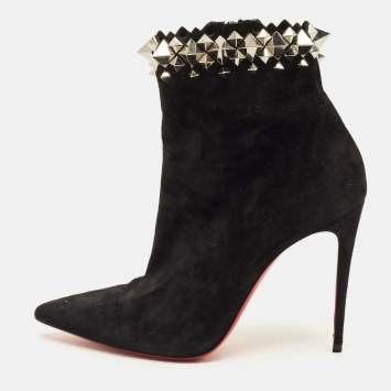 مملوكة مسبقًا Christian Louboutin Firmamma Size 37.5 Black Suede Knee Length Boots