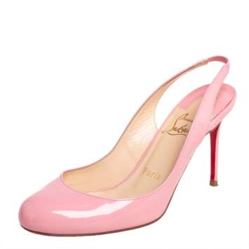 Pre Owned Christian Louboutin Pink Patent Leather Fifi Pumps Size 36