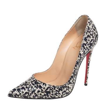 Pre Owned Christian Louboutin Two Tone Python So Kate Pointed Toe Pumps Size 36