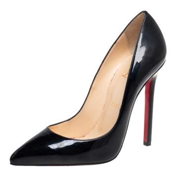 Pre Owned Christian Louboutin Black Patent Leather Pigallie Pumps Size 39