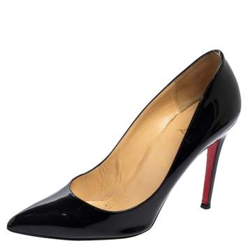 Pre Owned Christian Louboutin Black Patent Leather So Kate Pumps Size 41