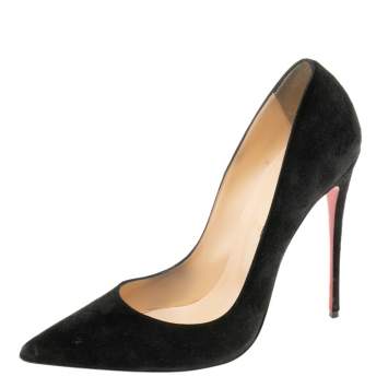 Pre Owned Christian Louboutin Black Suede So Kate Pumps Size 41.5