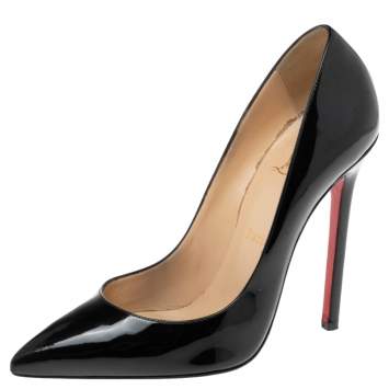 Pre Owned Christian Louboutin Black Patent Leather So Kate Pumps Size 39