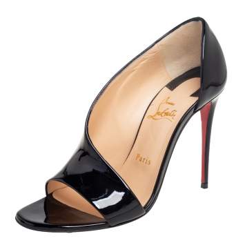 Pre Owned Christian Louboutin Black Patent Leather Phoebe Pumps Size 39