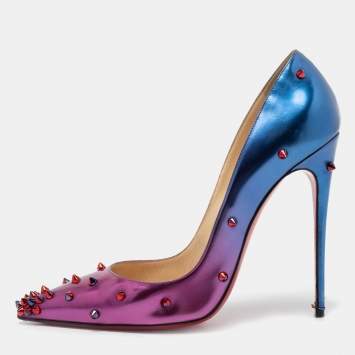 Pre Owned Christian Louboutin Ombre Leather Degraspike Pointed Toe Pumps Size 41