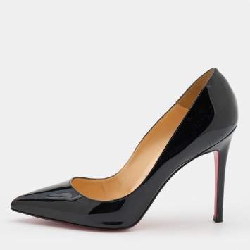 Pre Owned Christian Louboutin Black Patent Leather Pigalle Pumps Size 39