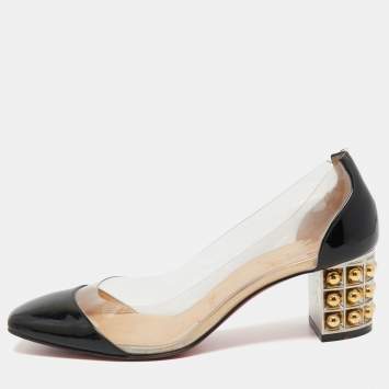 Pre Owned Christian Louboutin Patent And PVC Gallica Pumps Size 37.5