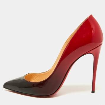 Pre Owned Christian Louboutin Two Tone Patent Leather Pigalle Follies Pumps Size 37.5