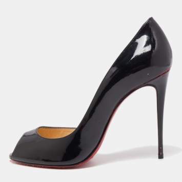 Pre Owned Christian Louboutin Black Patent Demi You Pumps Size 39