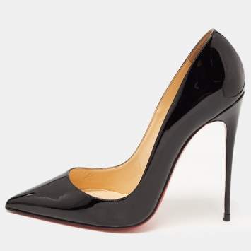Pre Owned Christian Louboutin Black Patent Leather So Kate Pumps Size 40
